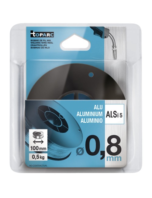 Mig Alsi5 Ø0.8 Draad - Plastic Spoel S100 0,5 Kg - Er4043 / S Al 4043A